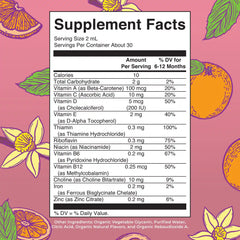Organic Infant Multivitamin with Iron Liquid Drops